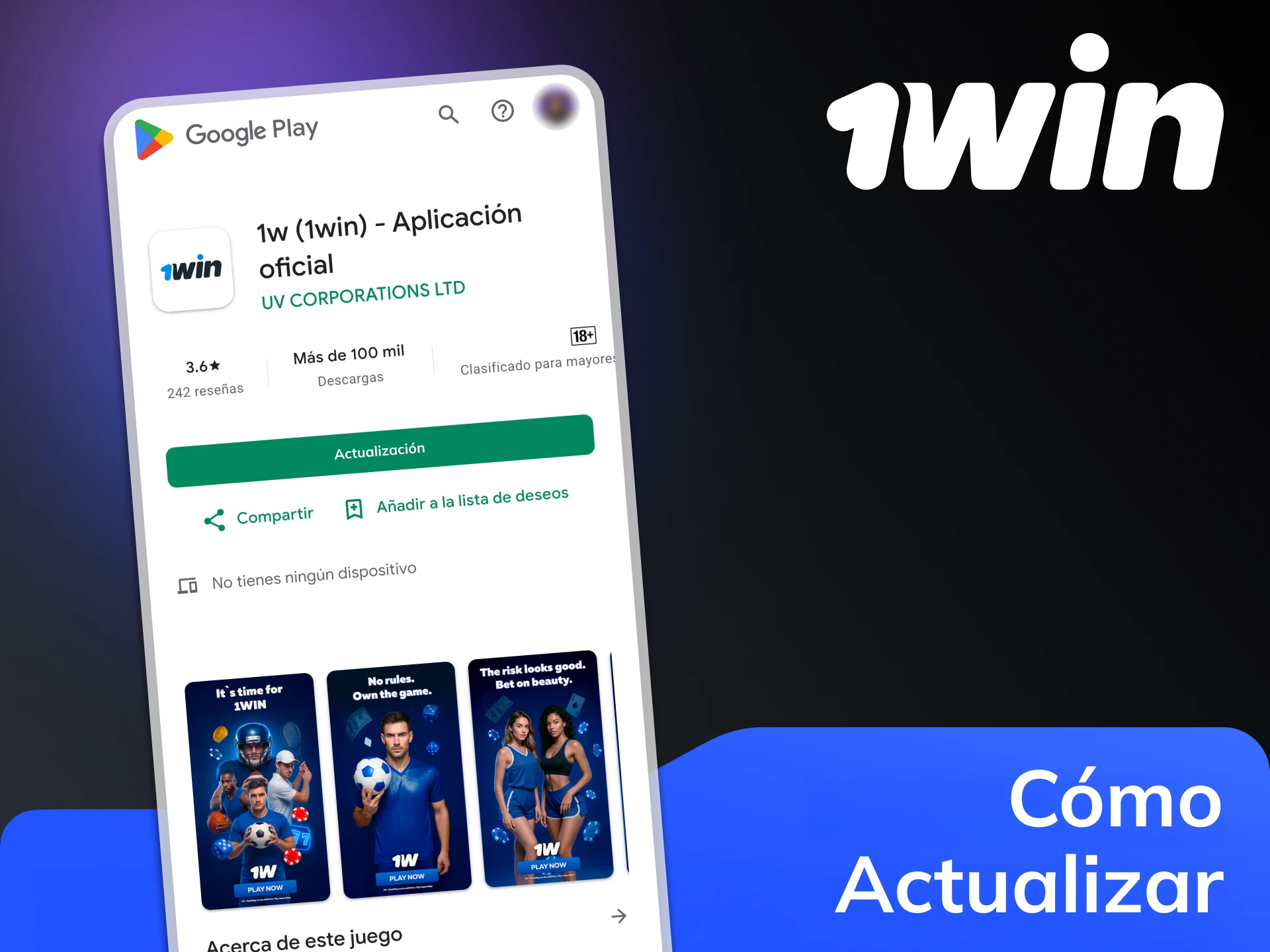 Descarga la última versión de la aplicación 1Win.