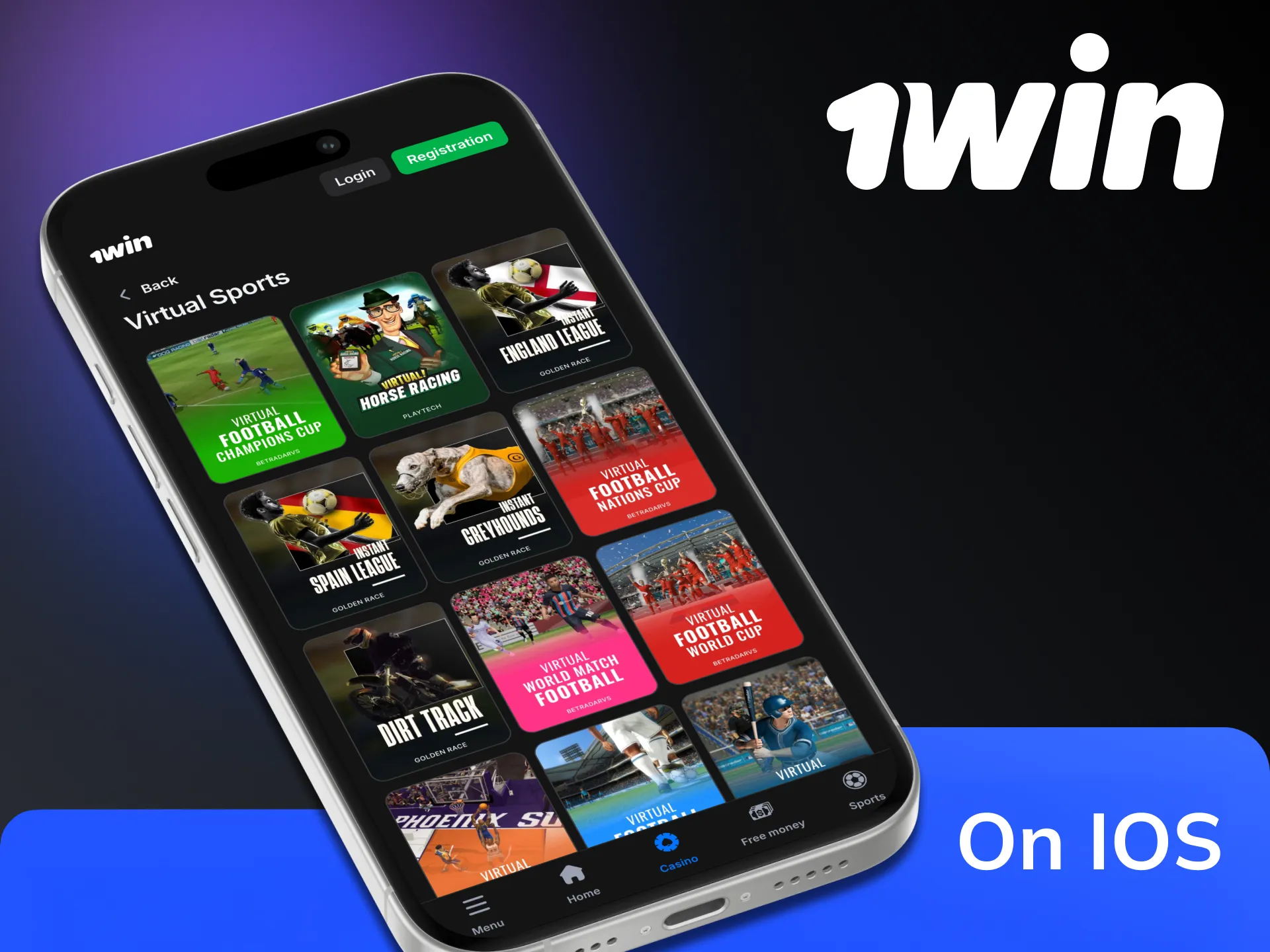 Install 1Win app for your iOS devices to start playing.