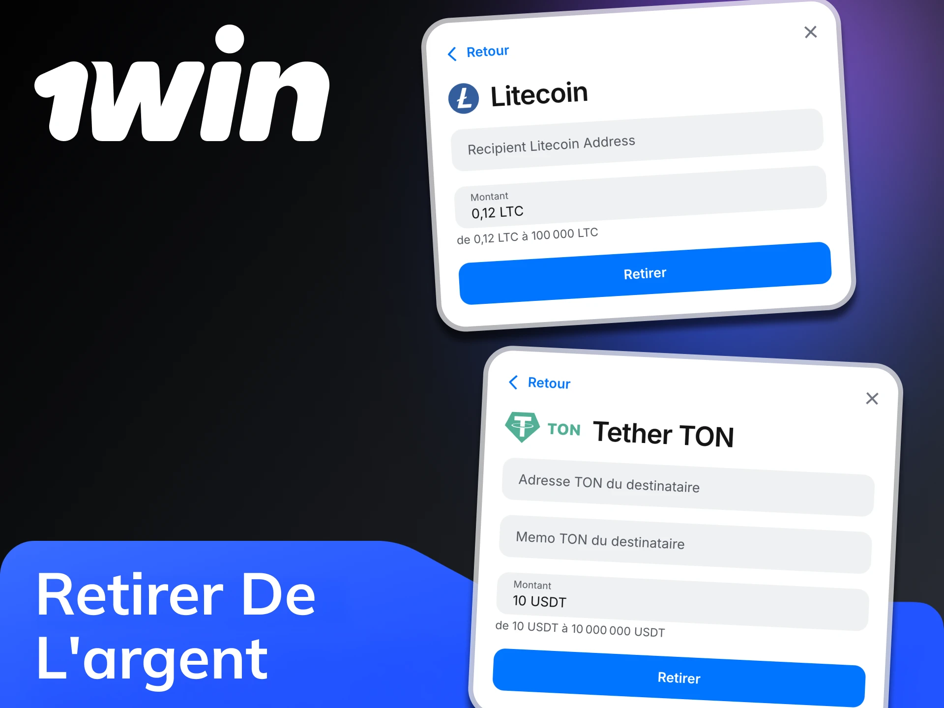 Retirez vos fonds facilement et en toute sécurité avec l'application 1Win.