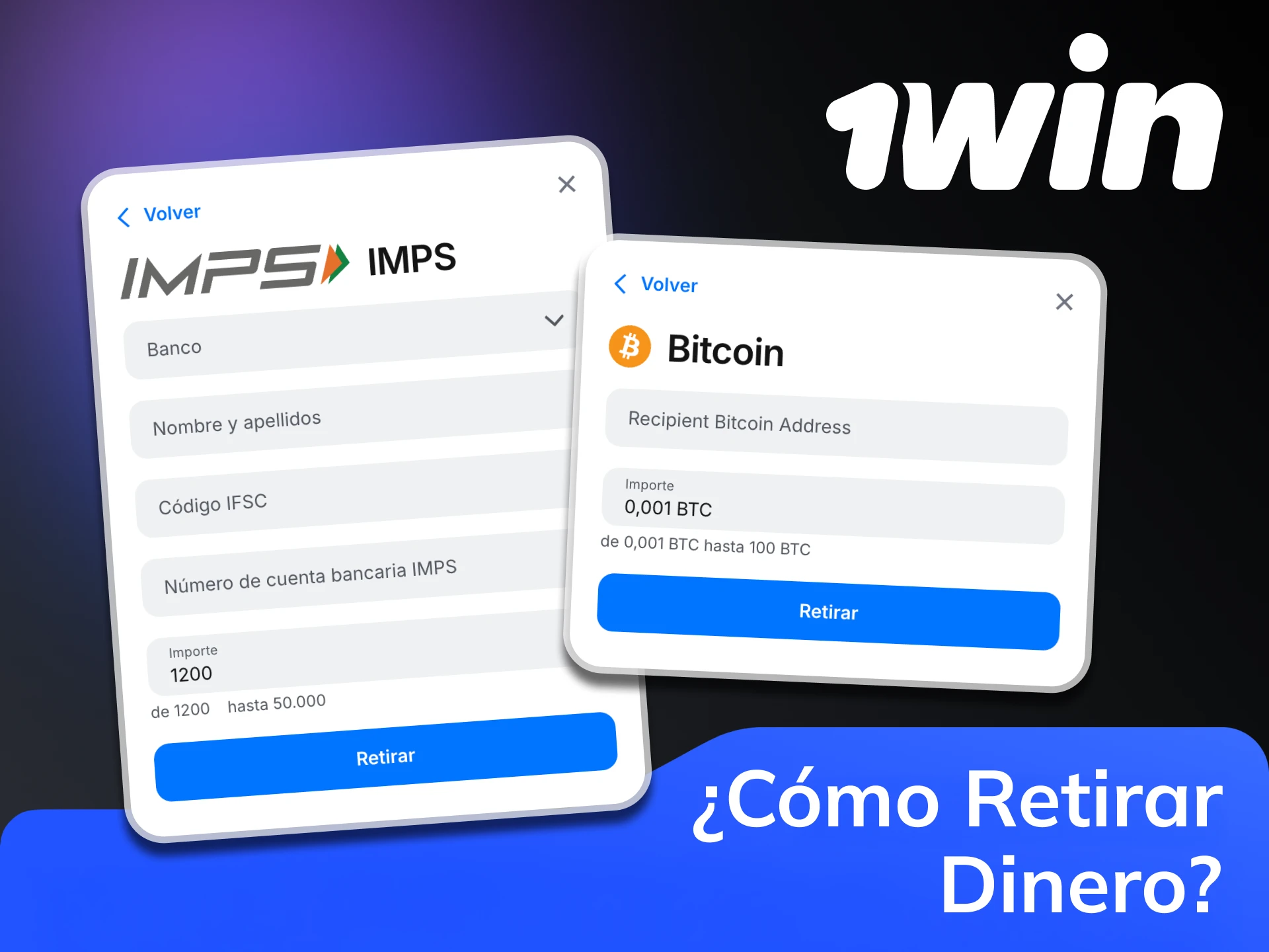 Retira tus ganancias con los métodos seguros de 1win.