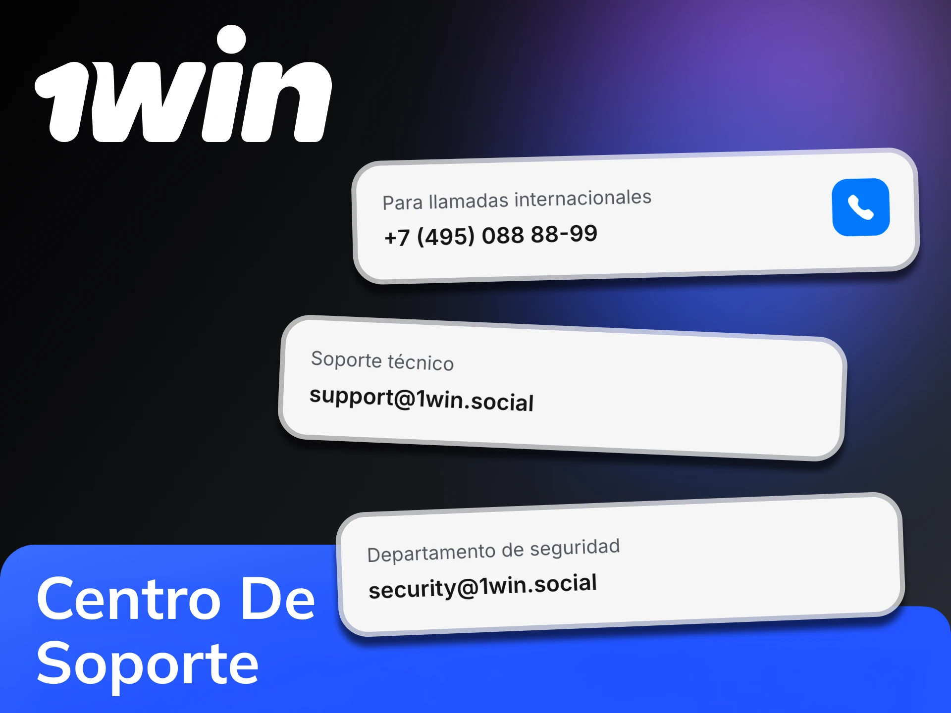 Consulte las opciones disponibles para el servicio de atención al cliente de 1Win.