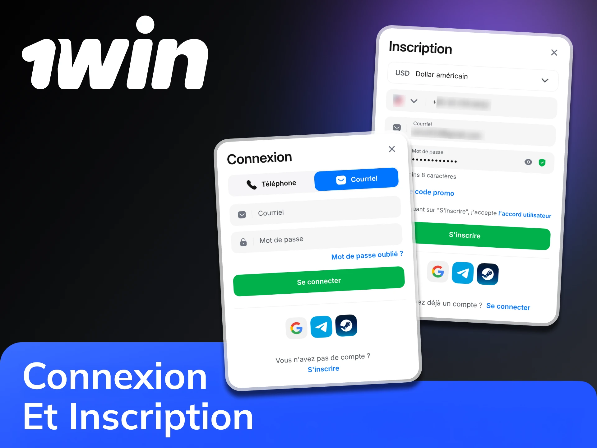 Inscrivez-vous sur 1win pour commencer à jouer au casino avec de l'argent réel.