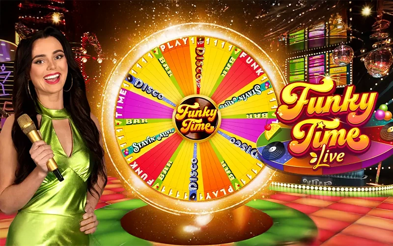 Prueba el juego temático musical Funky Time en la plataforma 1win.