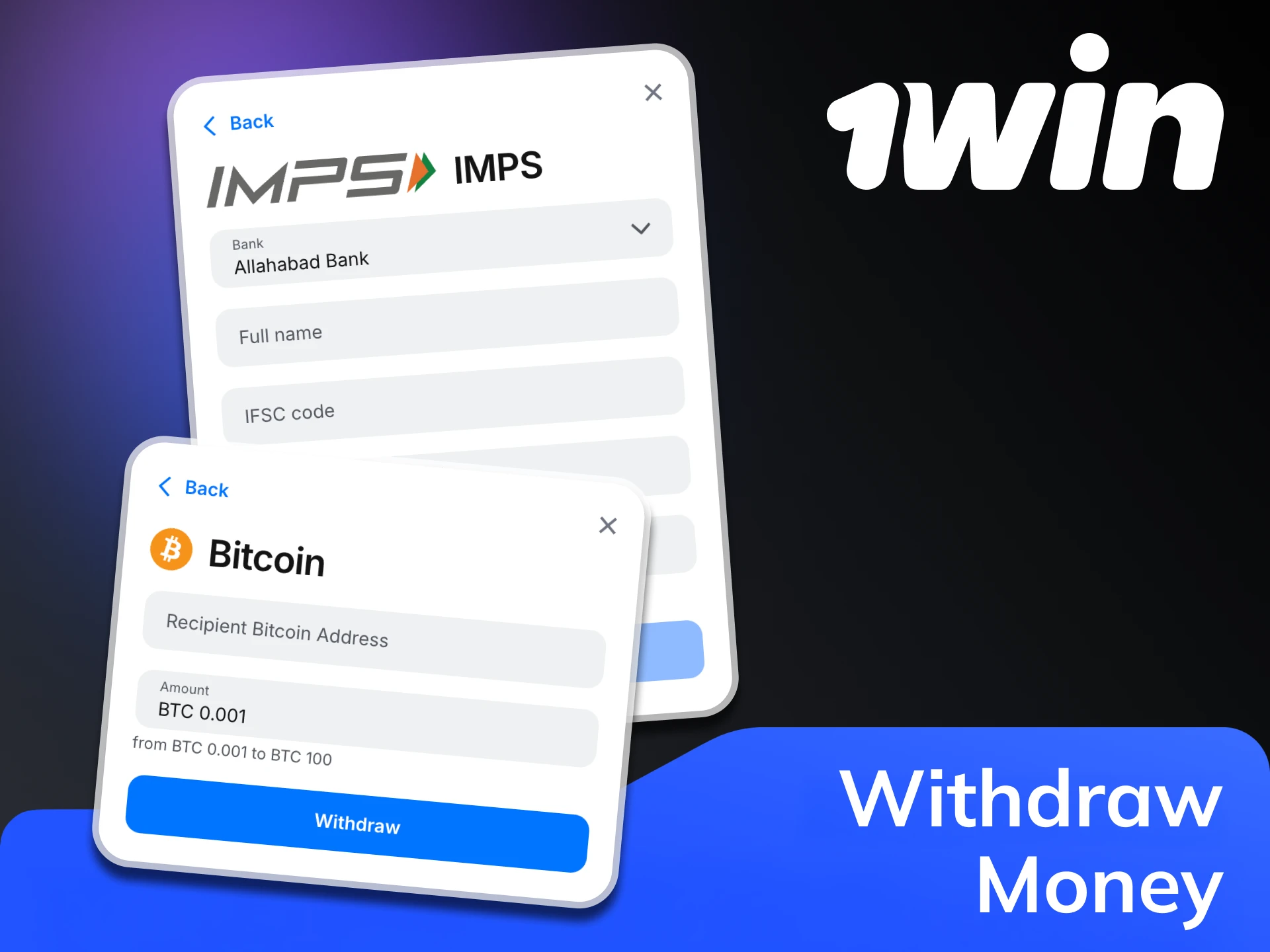 Withdraw your winnings fast and secure at 1win.