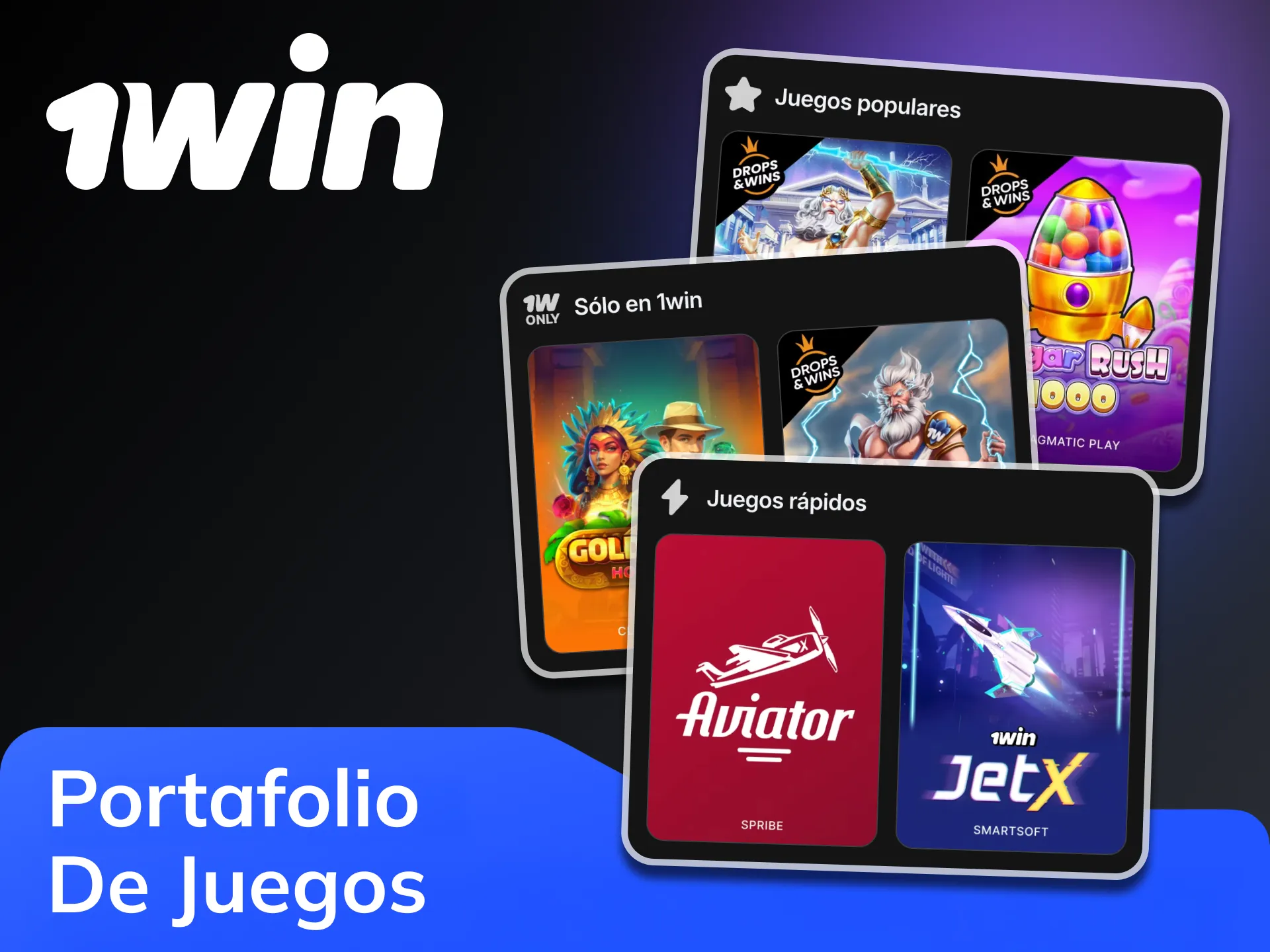 Explora la enorme sección de casino de 1win y empieza a jugar.