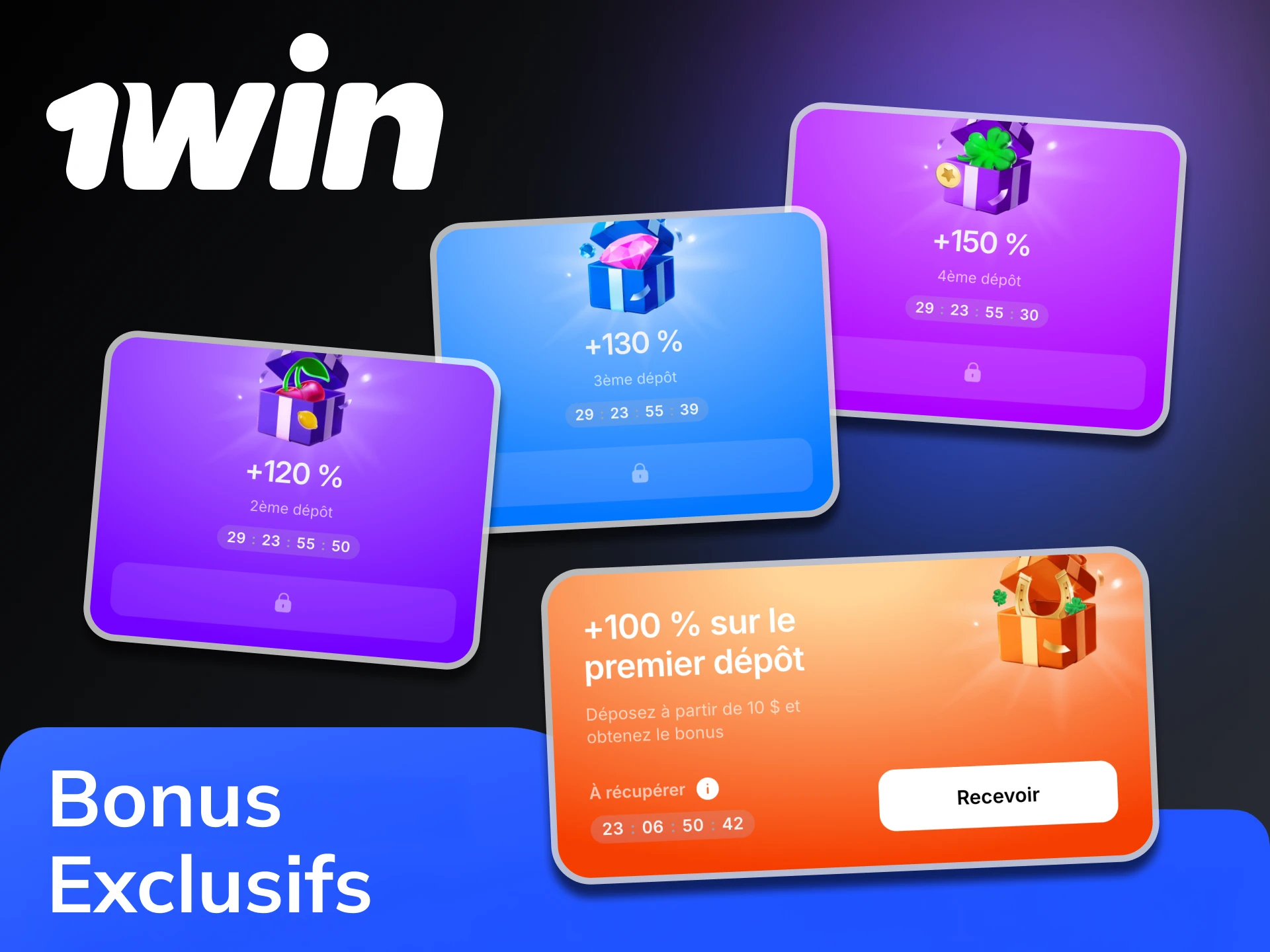 Activez le bonus de bienvenue lors de votre premier dépôt sur 1Win.