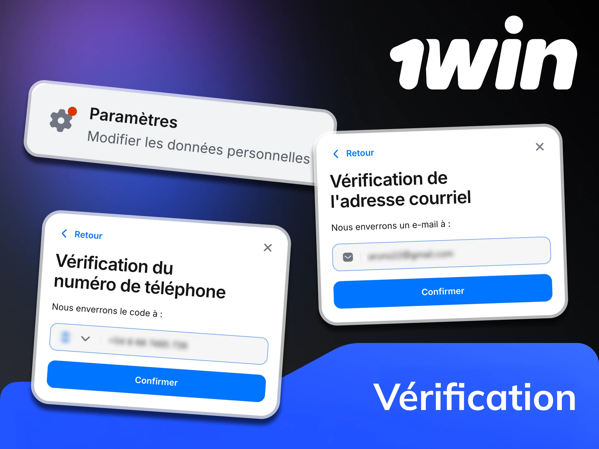 Vous devez passer par une procédure de vérification chez 1Win.