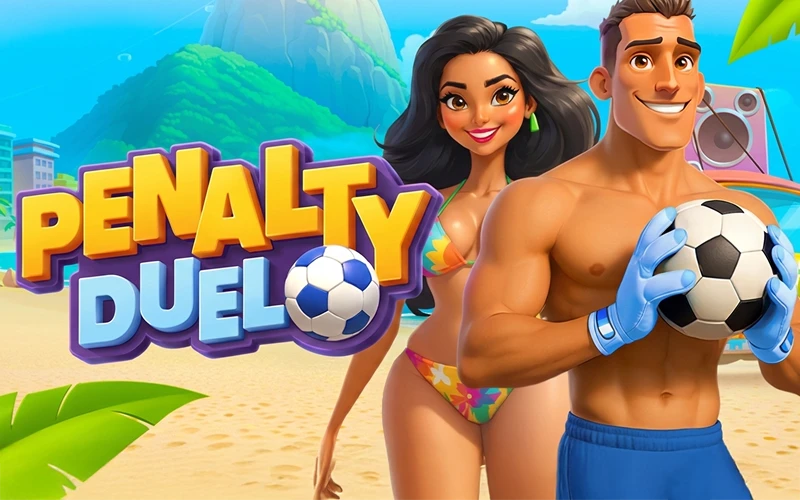 Essayez le jeu de crash sur le thème du football Penalty Duel sur 1win.