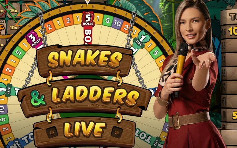 Profitez de vos bonus dans le jeu en direct Snakes & Ladders sur 1win.