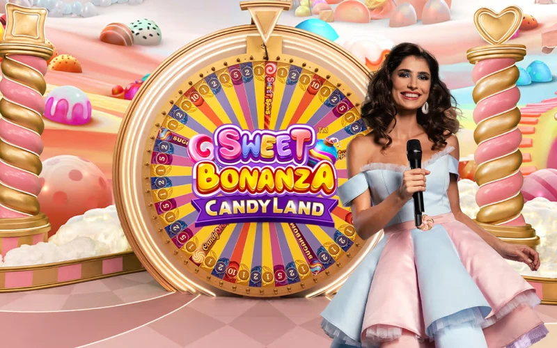 Faites tourner la roue dans Sweet Bonanza CandyLand sur 1win.