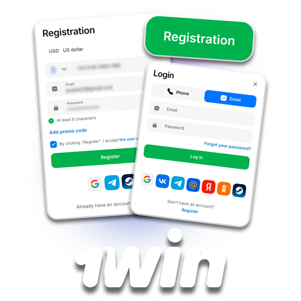 Create your account at 1Win official website to access the benefits.