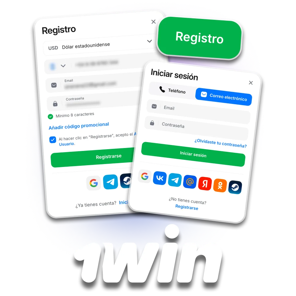 Crea tu cuenta en el sitio web oficial de 1Win para acceder a las ventajas.